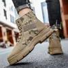 Men's shoes retro Martin boots men's autumn mid-top men's boots platform-soled outdoor shoes fashion versatile shoes