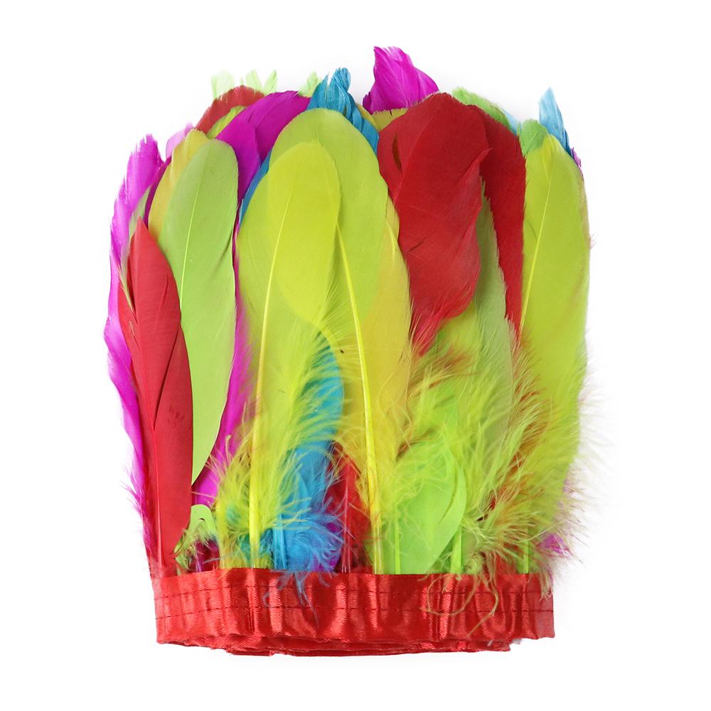 2M/5M/10M White Real Goose Feather Trims Width 15-20cm Goose Feather Ribbon Dyed Clothes Party DIY Craft Dress Sewing Accessory