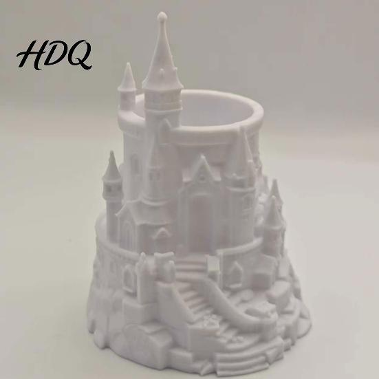 Фэнтезийный Декор для Стола Форма Замка Подставка для Ручек 3D Печатный Органайзер для Ручек