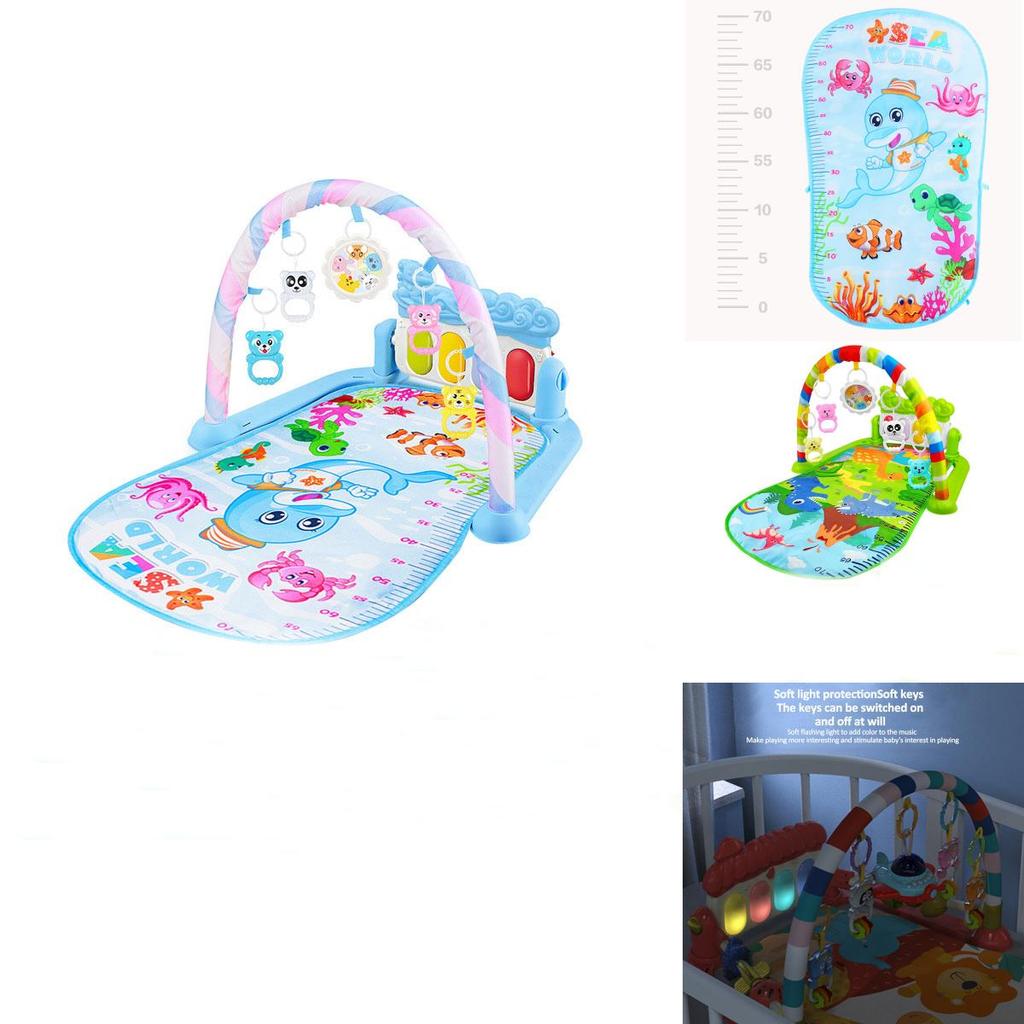 Fitness Newborn Rack And Interactive Pedal Piano Toy With Lights Music And