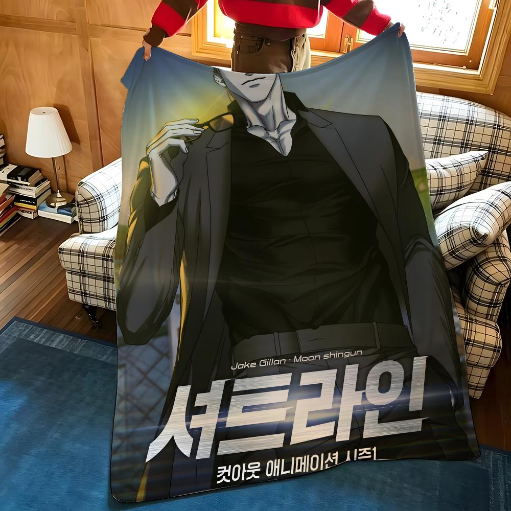 Комиксы S-Shut-t L-Line-ee Бросок Фланелевое Уютный Принт Плед, Портативный, Прочный Машинная Стирка милый Крутой
