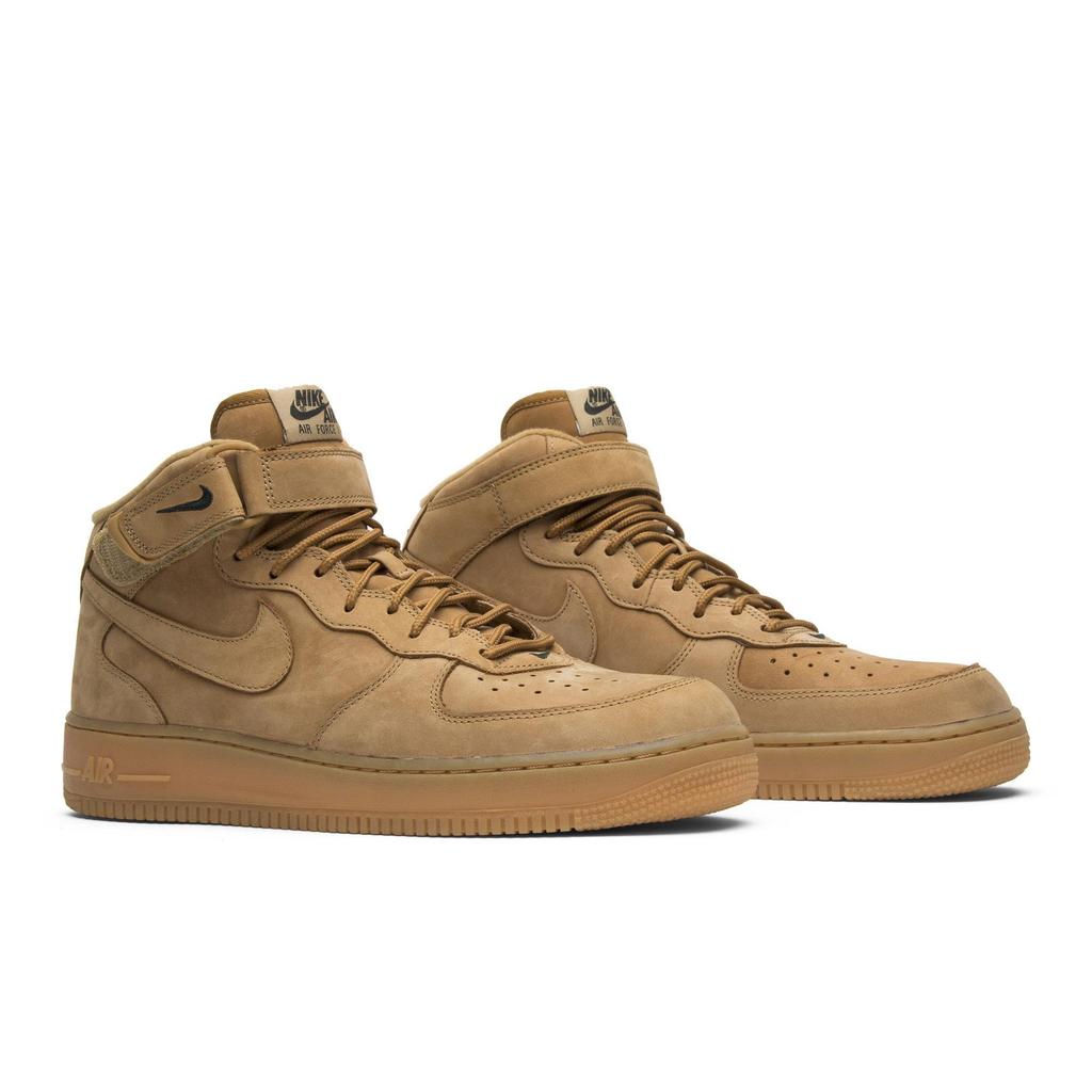 Nike Air Force 1 Mid '07 Premium QS 'Flax' (унисекс) Лен / Лен-Уличные Зеленые Скейтборд-Кеды 715889 200