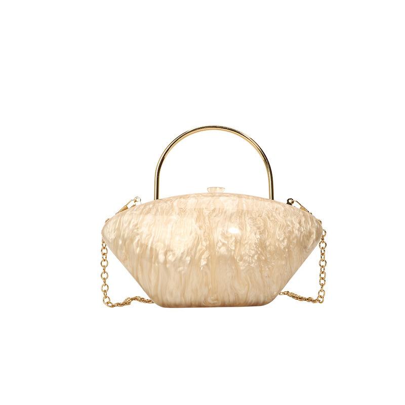 Женская сумка 2025 новая европейская и американская модная нишевая вечерняя сумка акриловое гусиное яйцо персонализированная сумка-коробка