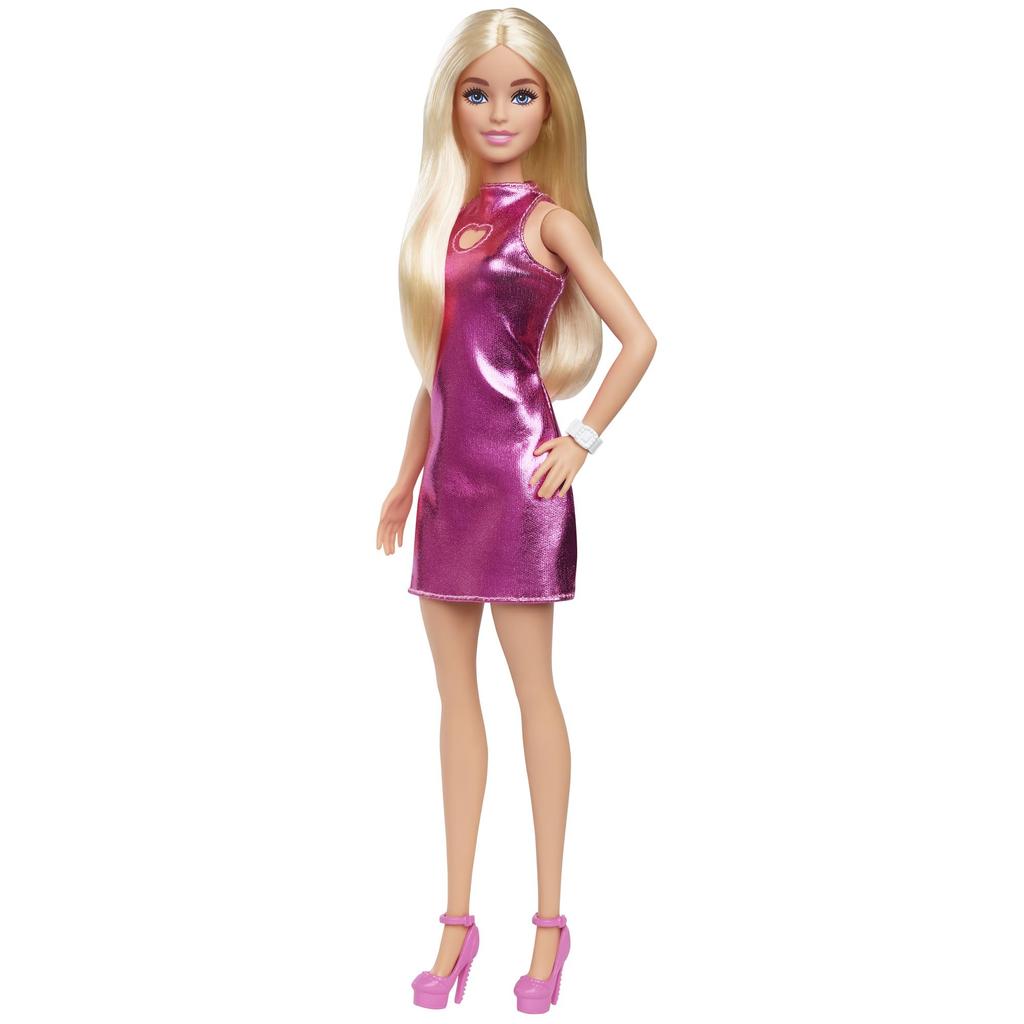 barbie Fashionista Pink Shiny Doll Ages 3 and HYT88 Dress, Dress-Up & House, Up, Pink,