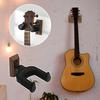 Guitar Wall Mount U-Shaped Walnut Wood Guitar Hanger Universal Guitar Holder Hook Stand for Acoustic Electric Guitar Banjo Bass