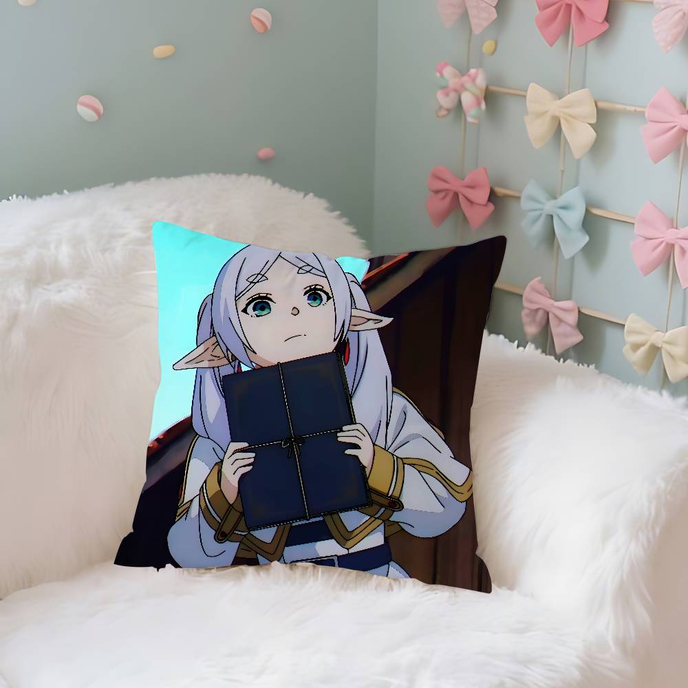 Anime FFrieren Cute Case Plush Fabric Soft Pillowcase Double Sided Print Cushion Cover Household Gifts
