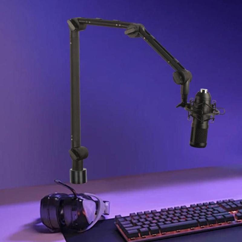 1 шт. Универсальная консольная алюминиевая микрофонная стойка для мобильной прямой трансляции, противоударная складная настольная микрофонная стойка для записи