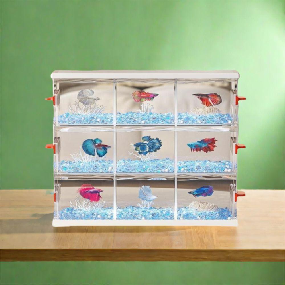 Прозрачный аквариум высокой четкости Небьющийся ящик для разведения рыб Настольный аквариум Офис