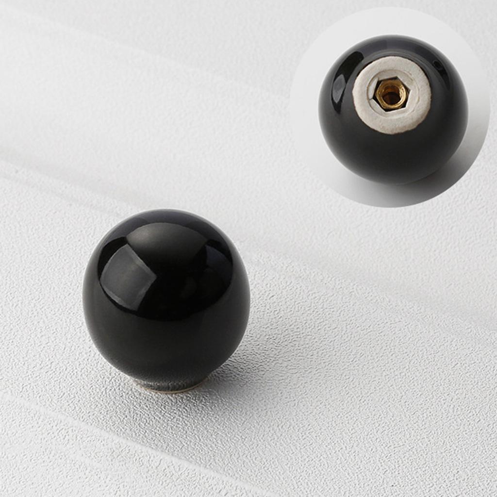 2 шт. Минималистичные глянцевые керамические ручки для дверей шкафов и ящиков с одним отверстием, подходящие для украшения дома