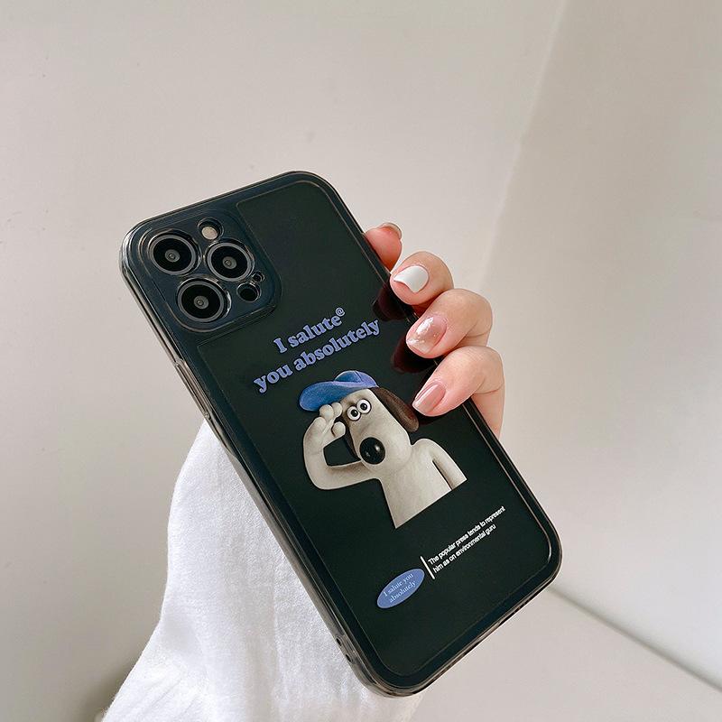 Милый чехол для телефона с рисунком собаки «Салют» для Iphone 12promax, чехол 11promax 7 8 Plus 13 13pro Xr X Xs Max, чехол Funda Coque Back 1085
