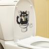 Мультяшный Пушистый Маленький Черный Кот Рулонная Бумага Ванная Туалет и Наклейки для Украшения Дома