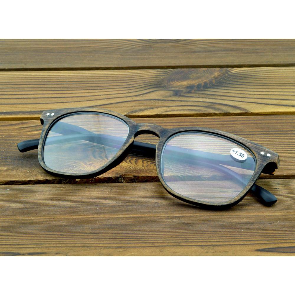 Модные очки для чтения в классическом деревянном стиле в стиле ретро для мужчин и женщин, близорукость доступна от +0,75 до +4