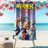 Werner Comic Print Beach Towel, Large Soft Quick Dry Towel for Beach Camping Swimming