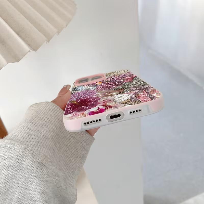 Чехол для телефона с коллажным узором 'Розовый жемчуг, цветок, морская звезда' для Samsung Galaxy S25 Ultra S24 FE S23 S22 Plus S21 A36 A56