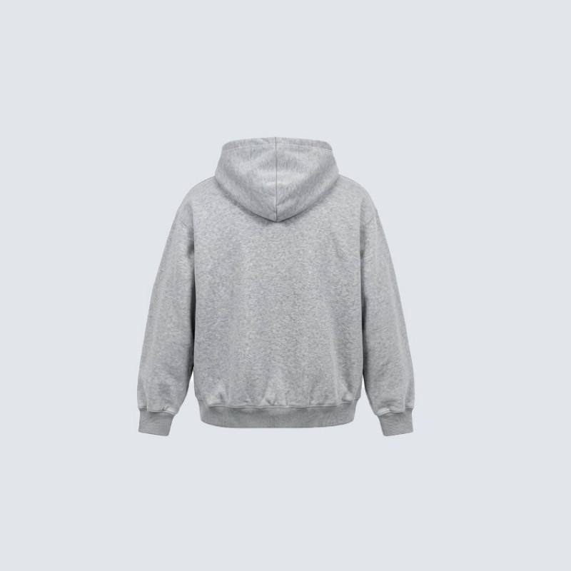 Unisex Oversized Hooded Sweatshirt With Double Row Metal Buttons Loose Fit Cotton Pullover Fall Casual Wear