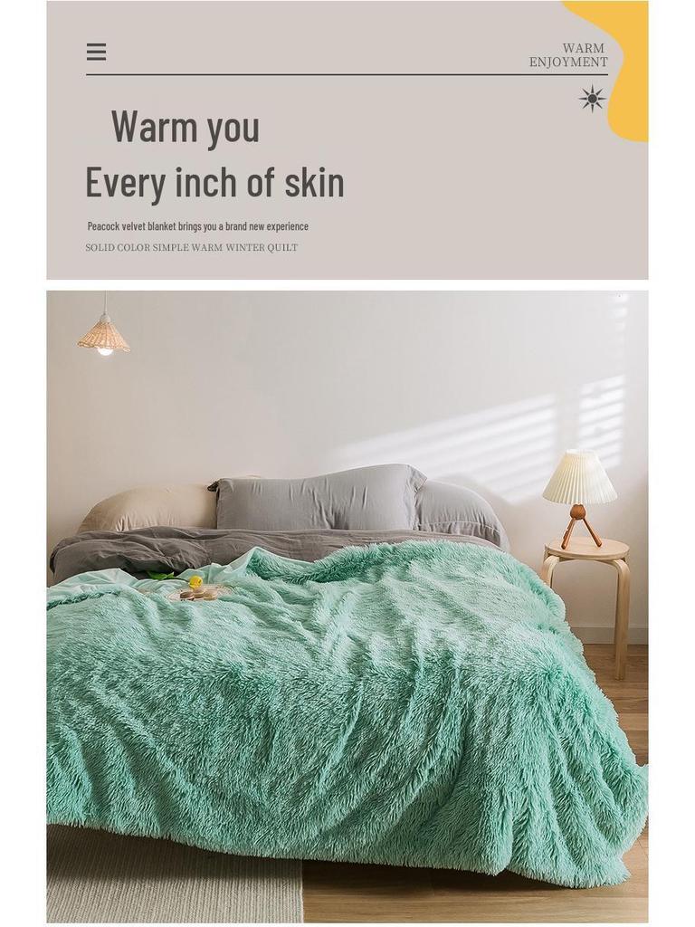 Плюшевое бархатное двухслойное одеяло для детей на диван или пододеяльник