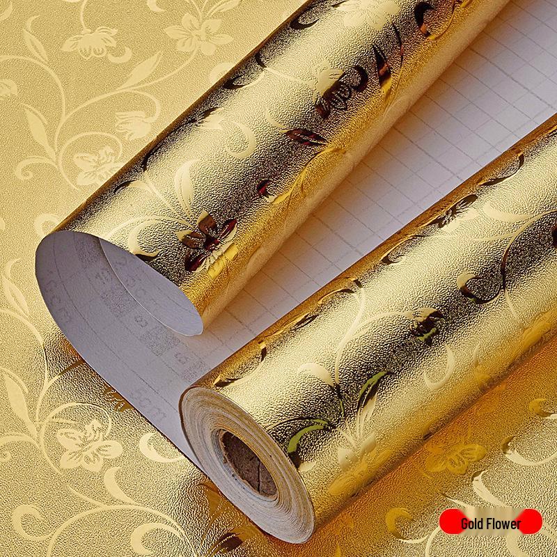 Oil-Proof Waterproof Self-Adhesive Kitchen Stickers: Moisture & Heat Resistant Tin Foil Wallpaper.