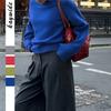 Fashionable Simple Round Neck Long-sleeved Sweater Bottoming Woolen Women's Clothing 2025 Autumn Winter