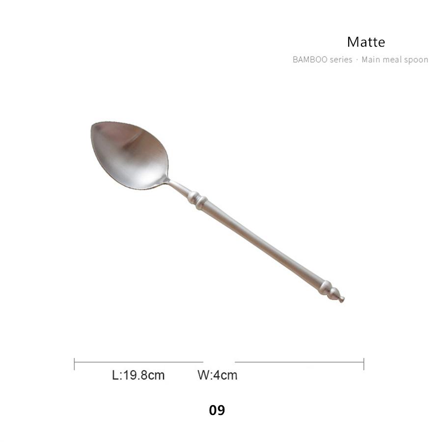 Набор столовых приборов в западном стиле из нержавеющей стали 304 Bamboo Idea Design, японский ретро-стиль, нож для стейка, вилка и ложка, палочки для еды