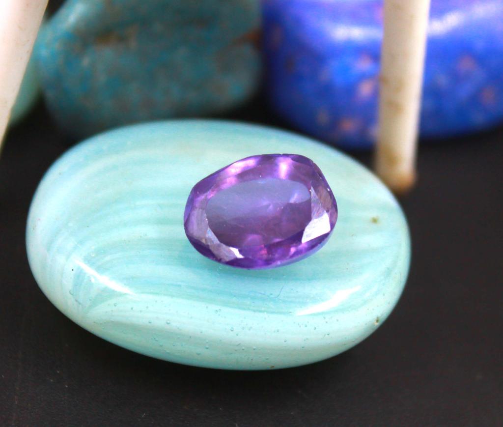 7.60 Carat Awesome Big Offer Oval Shape Kashmiri Purple Sapphire Certified Gemstone SN43