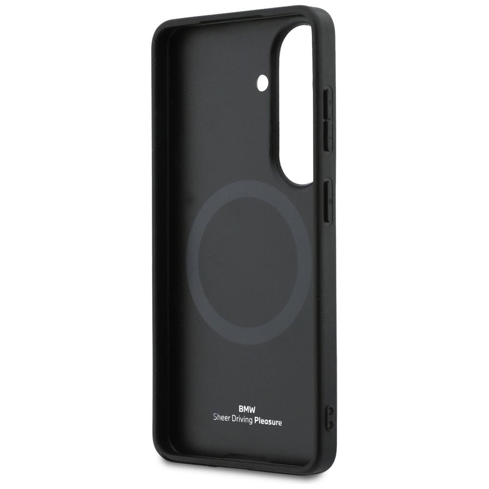 BMW Leather Hot Stamp MagSafe Case for Samsung Galaxy S26+ Black