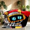 Custom Name Personalized Cosmic Bot Crew Print Blanket, Home Decor, Bedroom, Sofa, Camping, Couch, Gifts for Birthday ChristmasEnthusiasts