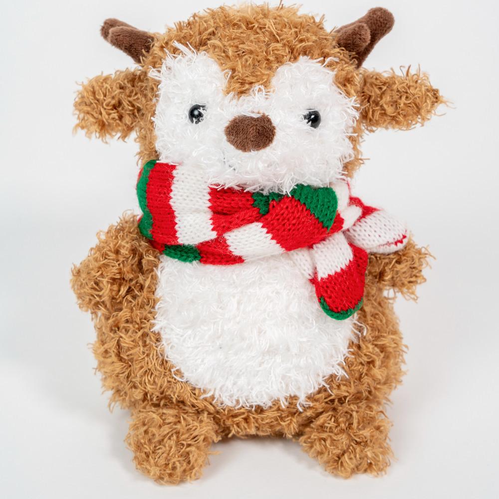 Новый Рождественский Шарф Олень Мультяшная Плюшевая Игрушка Рождественская Атмосфера Украшения Праздничный Подарок Дети Спят: