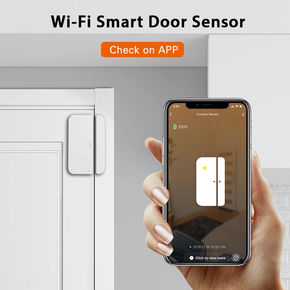 Wi-Fi дверная сигнализация, датчик окна, детектор, умный дом, безопасность, управление через приложение Tuya SmartLife, совместимое