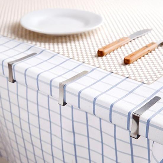 6/12/24 шт. зажим для скатерти из нержавеющей стали нескользящий прочный для использования в помещении и на открытом воздухе свадебная вечеринка