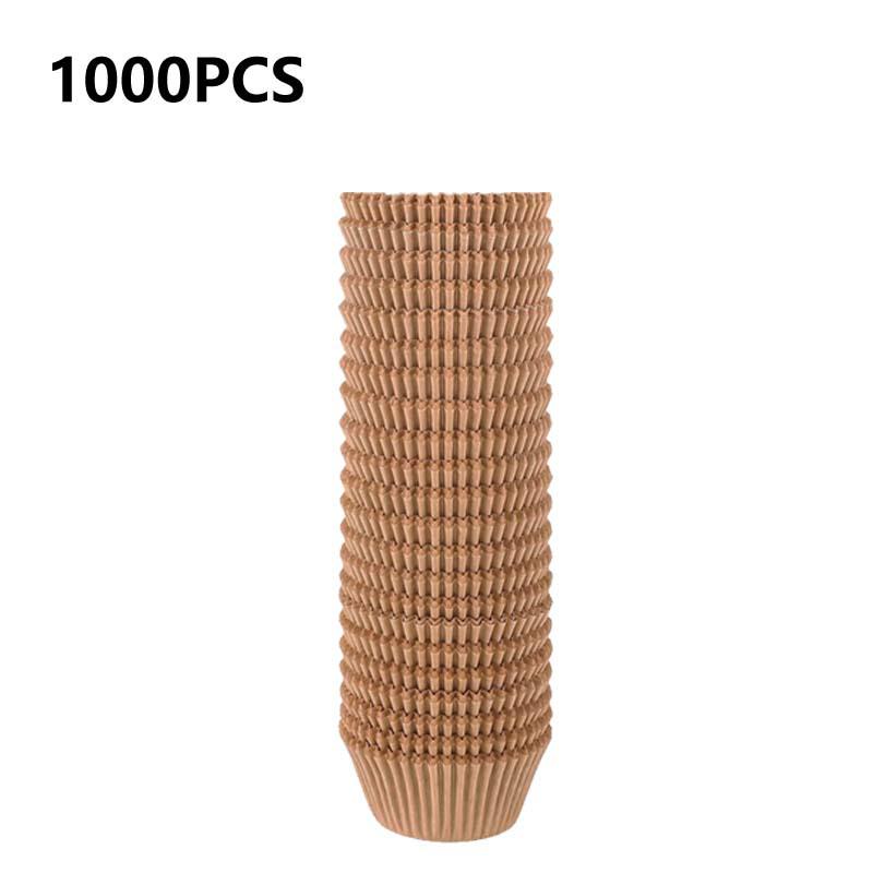 Natural Coffee Color Oil-Proof Paper Cake and Muffin Liners, Approx. 1000 Pieces