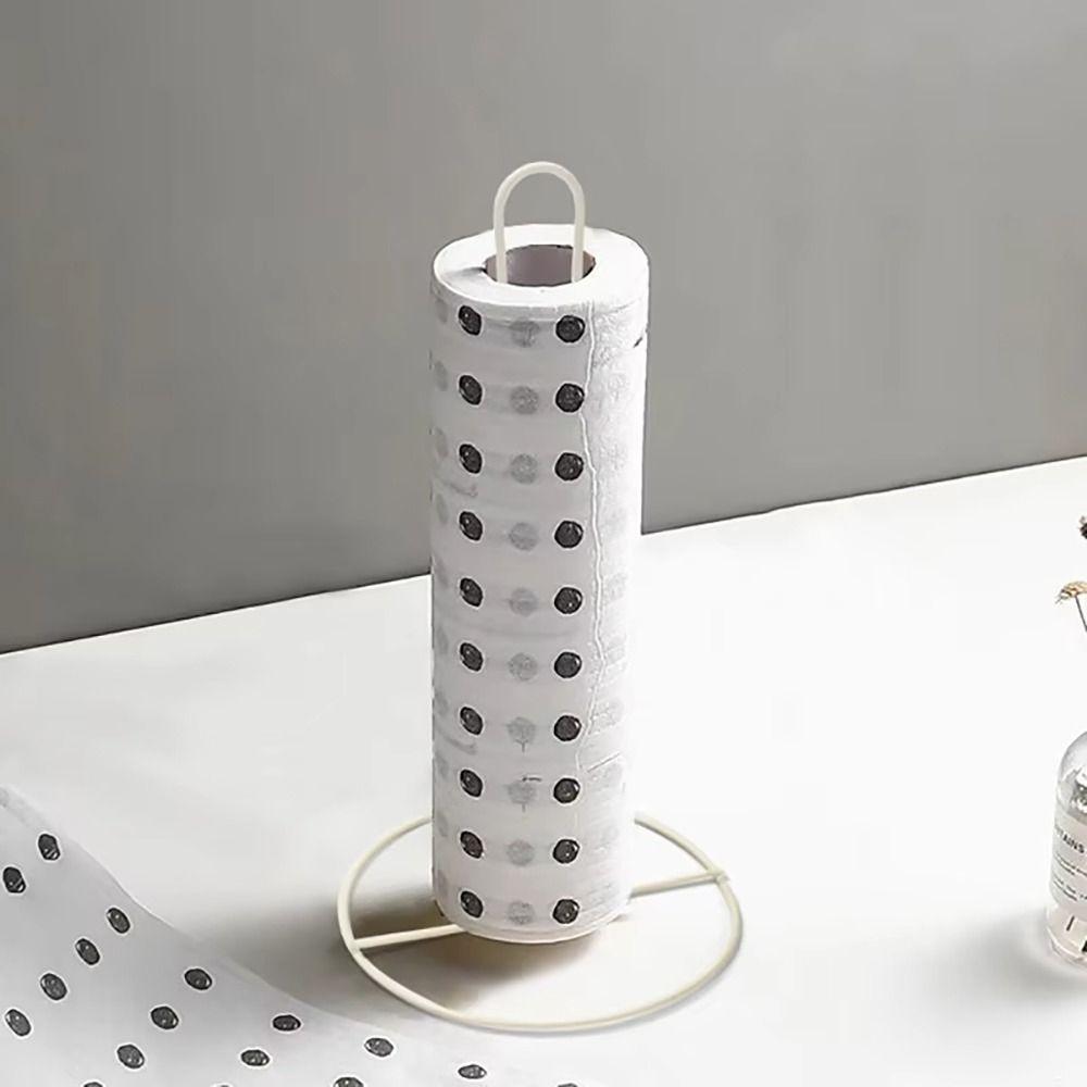 1Pcs Black/Silver Tissue Stand One-handed Tear Napkins Rack New Roll Paper Towel Holder