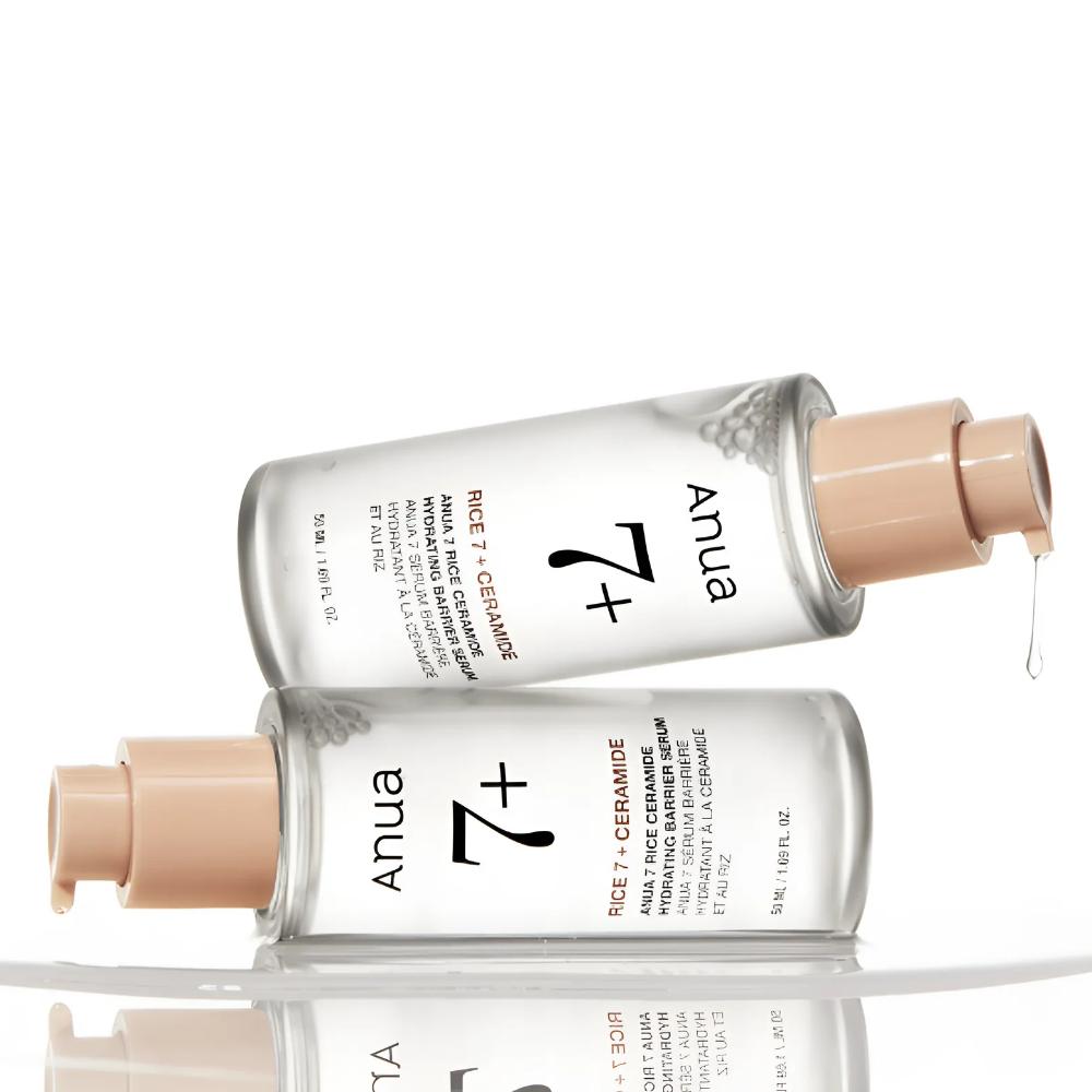 Anua 7 Rice Ceramide Hydrating Barrier Serum 50ml – Korean Hydrating Barrier Repair & Dewy Glow, K-Beauty Trending Skincare