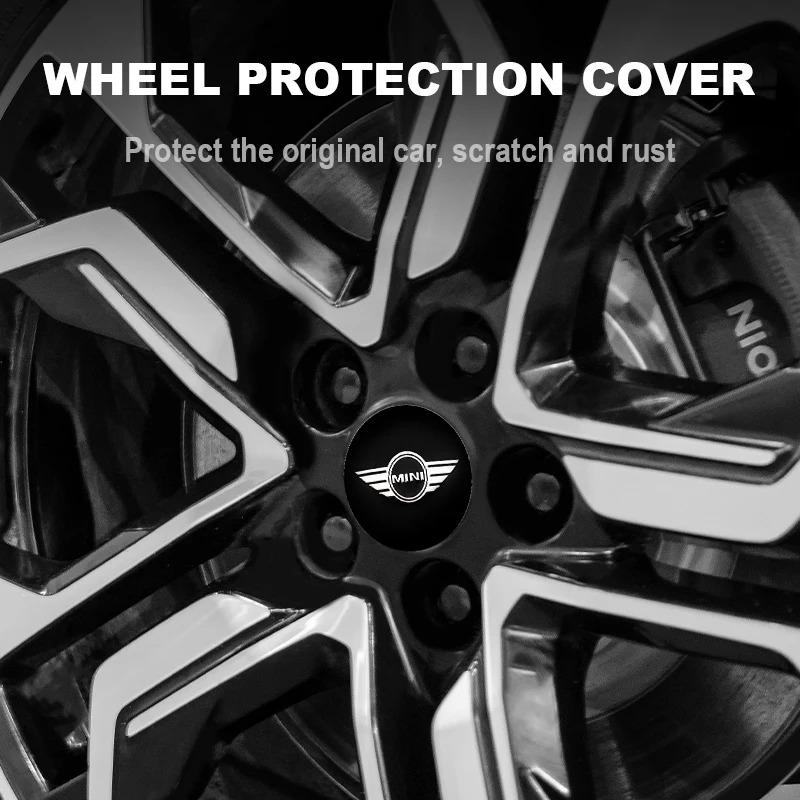 4Pcs 60mm Car Wheel Center Hub Caps Rim Cover Emblem Badge Decoration For MINI Cooper One S F54 F55 F56 R56 R60 Clubman Coupe