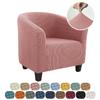 Club Arm Chair Cover Stretch Tub Chair Slipcover Solid Color Sofa Cover Polar Fleece Couch Covers for Bar Counter Living Room
