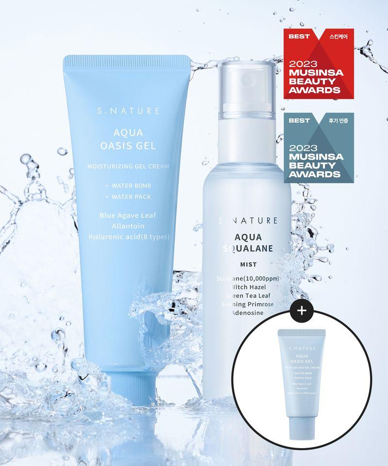 Aqua Oasis Hydration Gel Cream 80ml + Aqua Squalane Mist 100ml (+ Gel Cream 30ml)