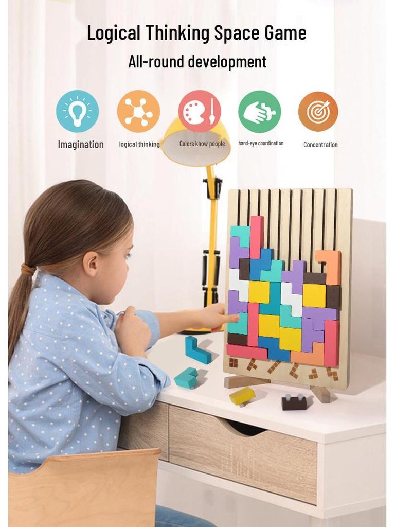 3D Русские блоки Пазл Развивающая игрушка для детей