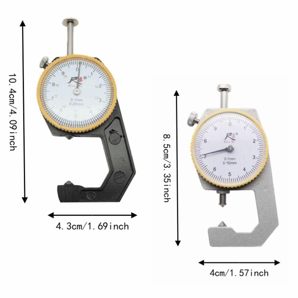 Pointed/Flat Head Thickness Tester Round Dial Measuring Tool Thickness Gauge Hollow Pipe