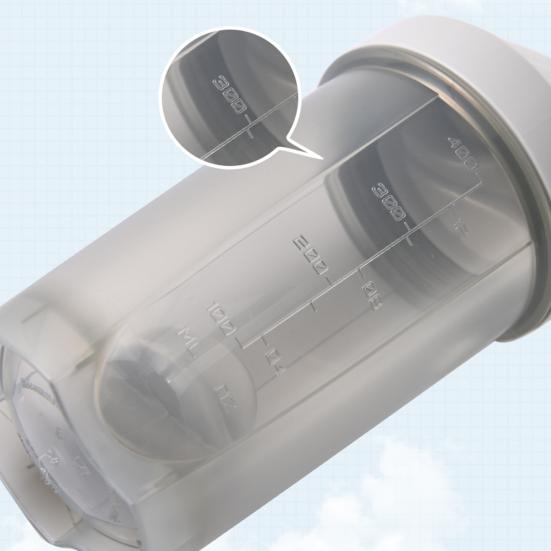 1 Set 400ML Water Cup Leak-Proof Portable Shaker Bottle High-temperature Resistant Shaker Cup for Drinks Milk