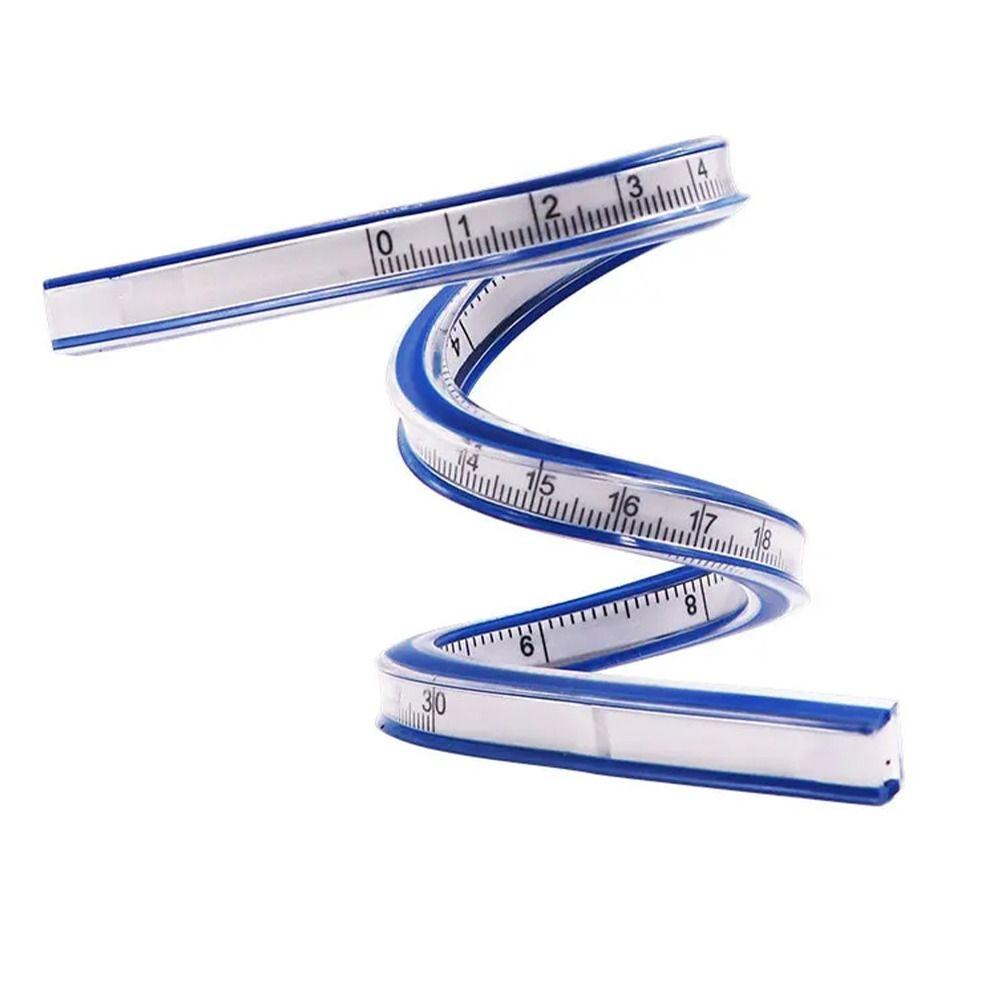 Plastic Snake Shaped Ruler Flexible Flex Curved Ruler School Office Supplies Curve Ruler  Quilting