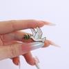 Durable Brooch Pin, Pigeon Olive Branch Design Lapel Metal Precision Casting Backpack Decorative Badge for School Bag Clothes Accessories Peace