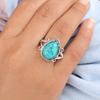 Natural Blue Turquoise Gemstone 925Sterling Silver Jewelry Handmade Ring For Her RR-57-25
