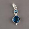 London Blue Topaz Gemstone 925 Sterling Silver Jewelry Handmade Pendant 1.60" PP-9-7