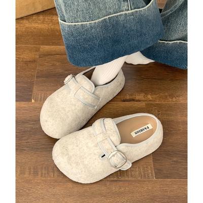 Винтажные шлепанцы на толстой подошве для женщины. Крутые шлепанцы и обувь, увеличивающая рост.