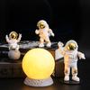Astronaut Figure Statue Figurine Moon Spaceman Sculpture Educational Toy Desktop Home Decoration Astronaut Ornament Model Gift