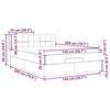 VidaXL Cadre de lit ottoman et matelas gris clair 140x200 cm tissu, cadre de lit, cadre de lit rembourré 3312312