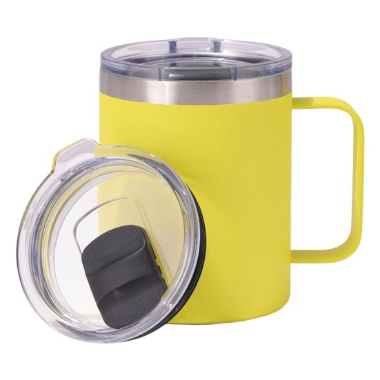 Кофейная кружка с крышкой-ручкой, 12 унций, термокружка из нержавеющей стали, настенный термостакан для путешествий