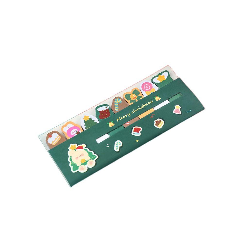 Study Supplies 120 Sheets Christmas Sticky Notes Cartoon Cute Label Note Stationery Christmas Gift Christmas Memo Pad Students