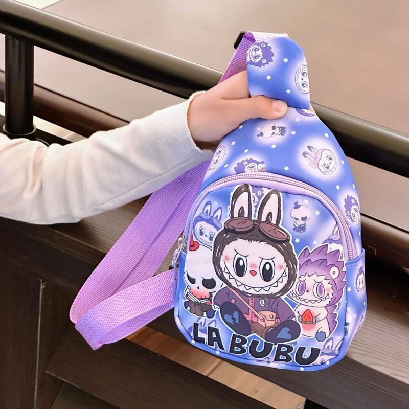 Школьная сумка Labubu Детская сумка Любовь Мультяшная Нагрудная сумка Кошелек Маленькая сумка На одно плечо На косую