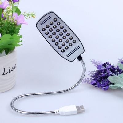 Мини-портативная гибкая металлическая шея Яркая светодиодная лампа USB для компьютера, ноутбука