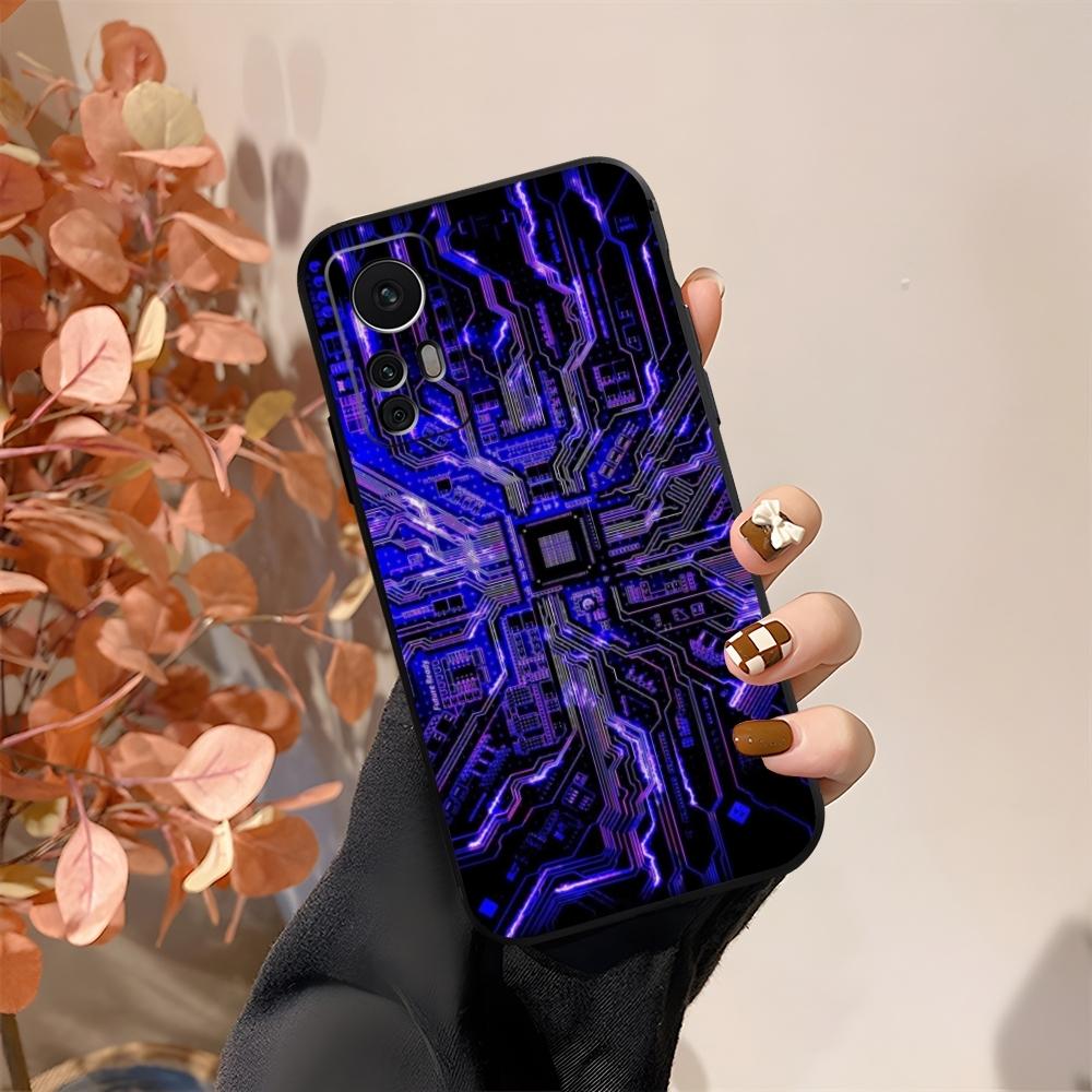 Крутой чехол для телефона с платой Circuit Board Fundas Для Xiaomi 15 14 12 Lite Pro 13 11t POCO X5 M6 M5 X6 X3 F5 F6 Pro Чехол